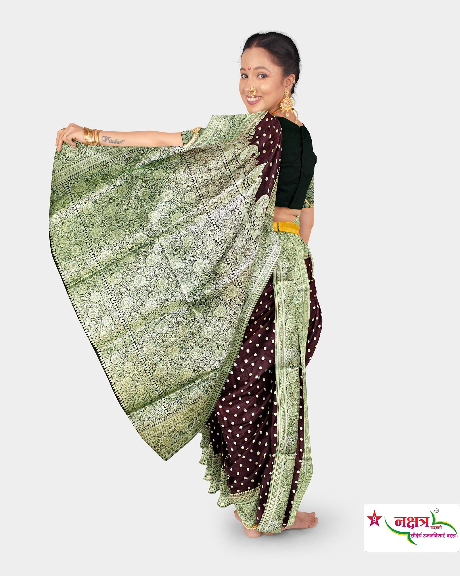 Buy Dwini Women Rama Satin Shalu Saree Online at Best Prices in India -  JioMart.